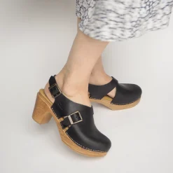 Calou Stockholm High Heel Soft Clogs^Astrid beige sole