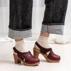 Calou Stockholm High Heel Soft Clogs^Astrid Plum
