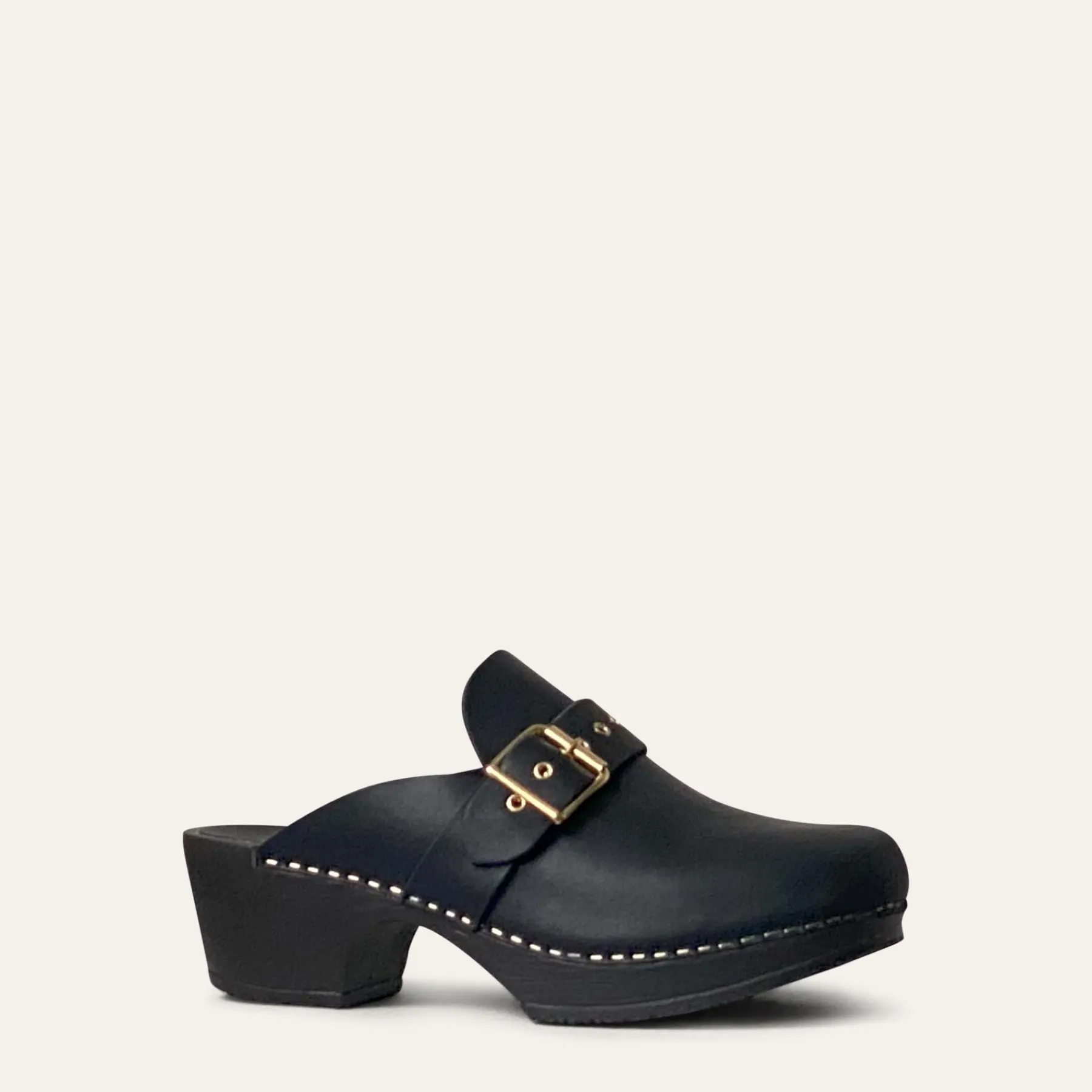 Calou Stockholm Low Heel Soft Clogs^Vanja Pu/wood